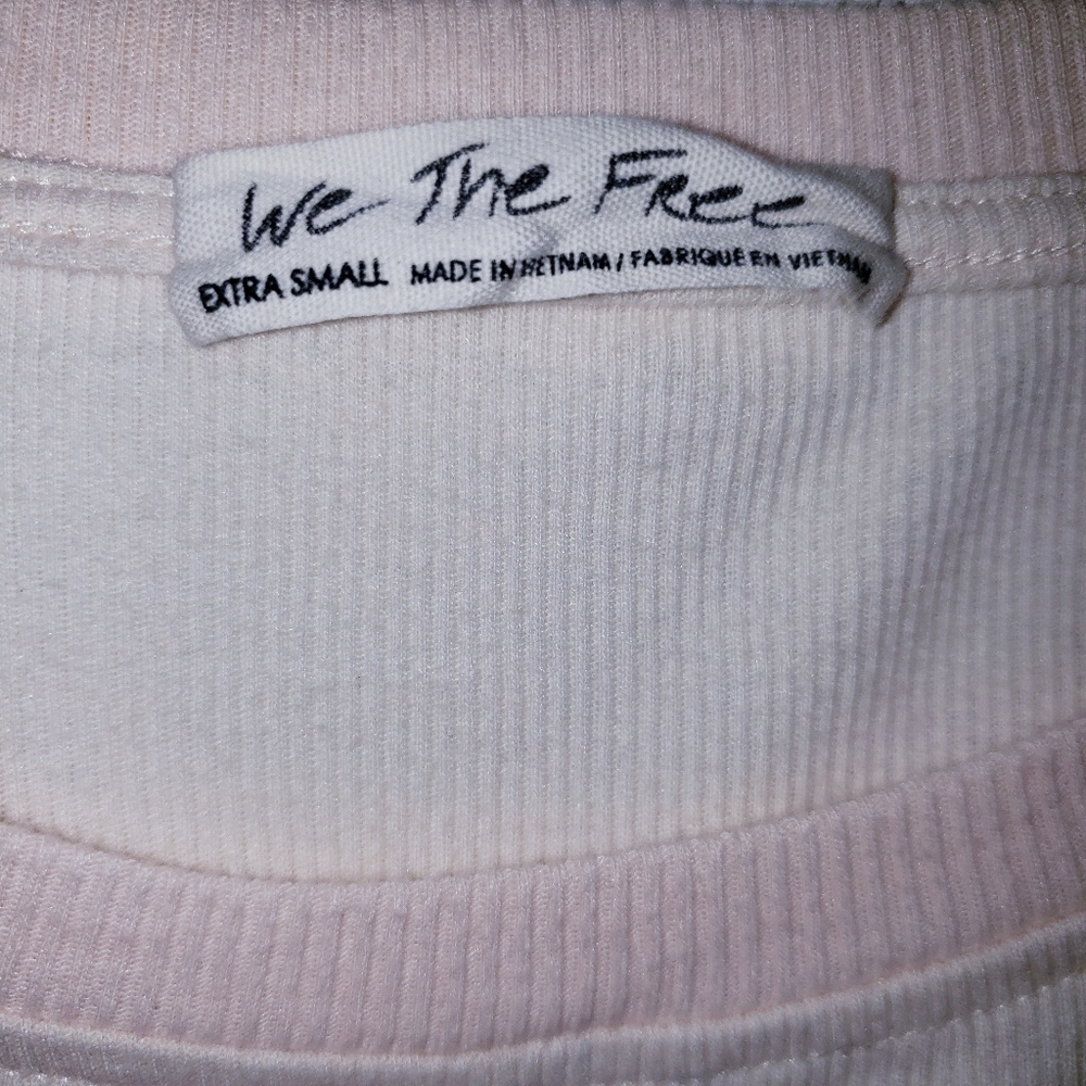 We The Free Patchwork Peach Pullover Top - image 7